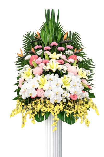羅馬柱花籃（一對）